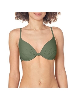 Women's Smoothies Greta Solid Molded Cup Push Up Underwire Bikini Top Swimsuit