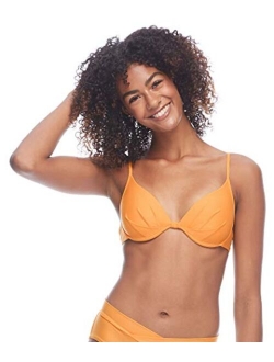 Women's Smoothies Greta Solid Molded Cup Push Up Underwire Bikini Top Swimsuit