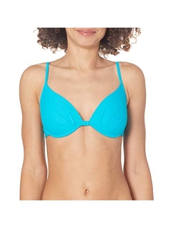 Women's Smoothies Greta Solid Molded Cup Push Up Underwire Bikini Top Swimsuit