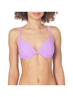 Women's Smoothies Greta Solid Molded Cup Push Up Underwire Bikini Top Swimsuit