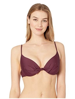 Women's Smoothies Greta Solid Molded Cup Push Up Underwire Bikini Top Swimsuit