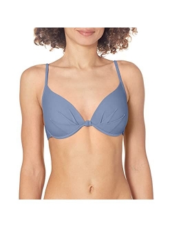 Women's Smoothies Greta Solid Molded Cup Push Up Underwire Bikini Top Swimsuit