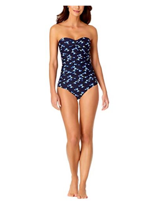 Anne Cole Women's Twist Front Shirred One Piece Swimsuit