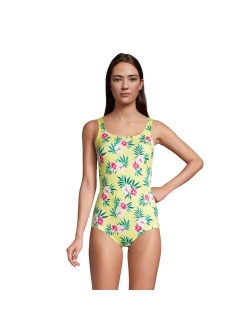 Tugless Sporty Chlorine Resistant One-Piece Swimsuit