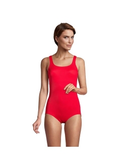 Tugless Sporty Chlorine Resistant One-Piece Swimsuit