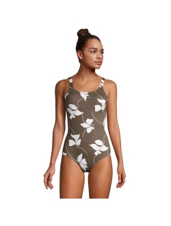 Tugless Sporty Chlorine Resistant One-Piece Swimsuit