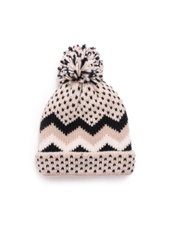 Women's Chevron Pom Hat