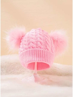 Baby Pom Pom Decor Knit Beanie