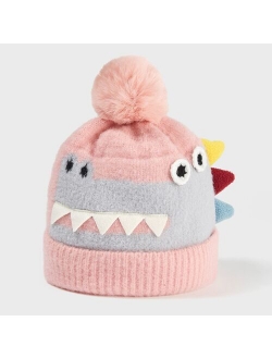 Hat 2021 Baby Newborn Infant Baby Boys Girls Warm Knit Crochet Dinosaur Hat Pompon Beanie Cap шапка шапка