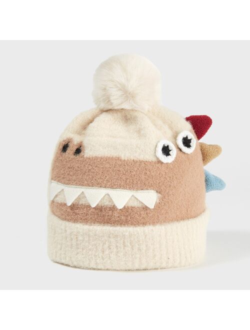 Hat 2021 Baby Newborn Infant Baby Boys Girls Warm Knit Crochet Dinosaur Hat Pompon Beanie Cap шапка шапка