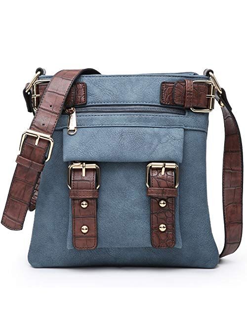 Dasein Women Lightweight Crossbody Bags Soft Vegan Leather Messenger Bag Shoulder Bag Travel Purse