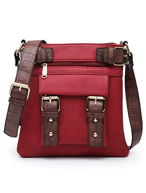 Dasein Women Lightweight Crossbody Bags Soft Vegan Leather Messenger Bag Shoulder Bag Travel Purse