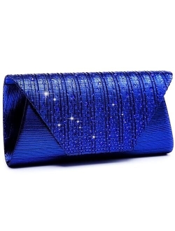 Evening Bag for Women Glitter Rhinestone Wedding Evening Purse Envelope Clutch Crossbody Shoulder Bags