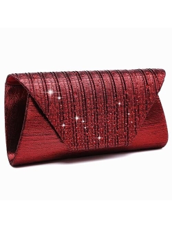 Evening Bag for Women Glitter Rhinestone Wedding Evening Purse Envelope Clutch Crossbody Shoulder Bags