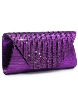 Evening Bag for Women Glitter Rhinestone Wedding Evening Purse Envelope Clutch Crossbody Shoulder Bags