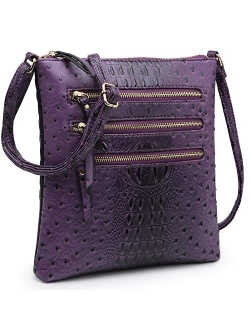 Women Functional Multi Pocket Crossbody Bag Lightweight Travel Shoulder Bag