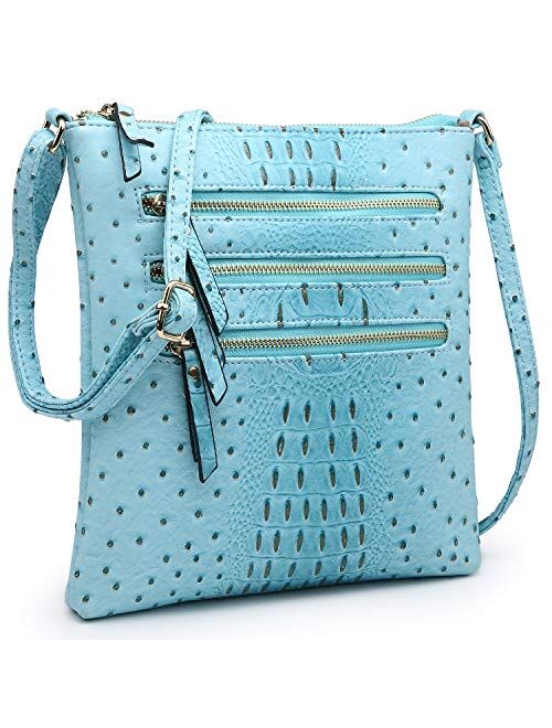 Dasein Women Functional Multi Pocket Crossbody Bag Lightweight Travel Shoulder Bag