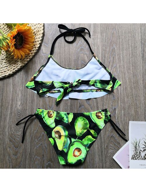 Children Swimwear 5-14 Years Girls Bikinis 2 Pieces Swimsuits Kids Bathing  Suits Print Teenager Girl Beach Swim Wear Biquini Set - Two-piece Suits -  AliExpress