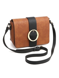 Women Vegan Leather Crossbody Shoulder Bags Fashion Purses Structured Messenger Bags