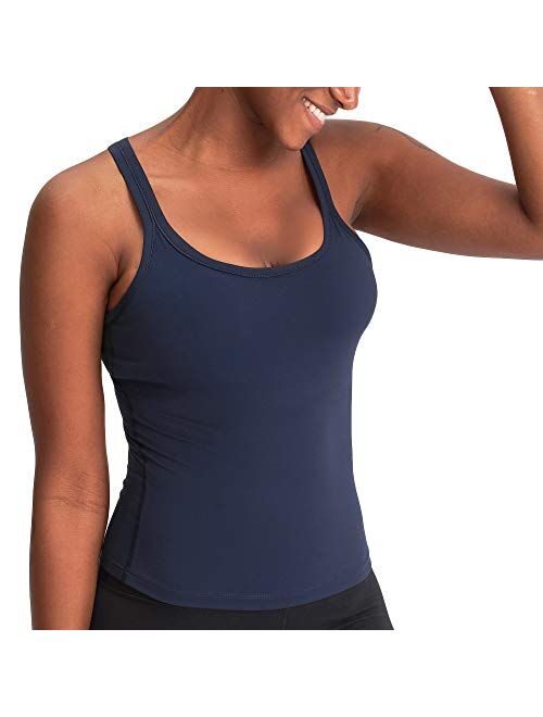 Lemedy Women Racerback Tank Tops Built in Bra Workout Activewear Camisole