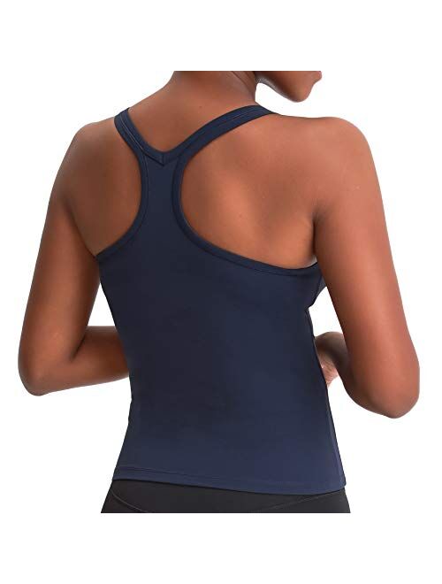 Lemedy Women Racerback Tank Tops Built in Bra Workout Activewear Camisole