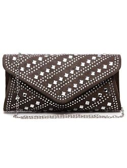 Rhinestone Evening Bags Envelope Clutch Purses Handbags Studded Evening Purses for Prom Party Wedding