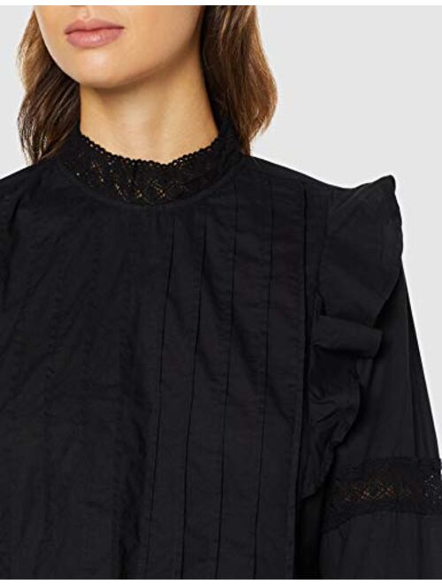 find. Women's Long Sleeve Lace Trim Blouse