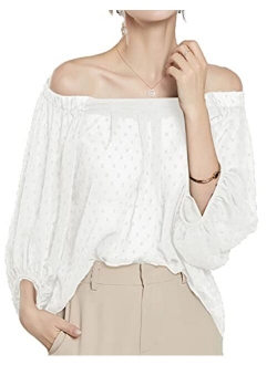 Women's Solid Open Front Tie Knot Crop Top Long Sleeve Deep V Neck Ruffle Chiffon Short Blouse Shirt White