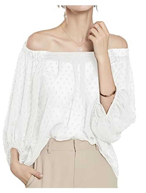 Women's Solid Open Front Tie Knot Crop Top Long Sleeve Deep V Neck Ruffle Chiffon Short Blouse Shirt White