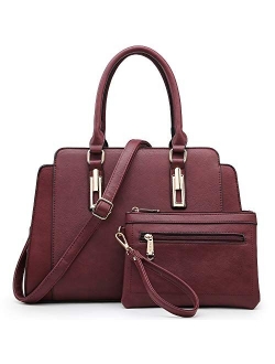 Women's Satchel Handbag Shoulder Purse Top Handle Tote Work Bag With Shoulder Strap