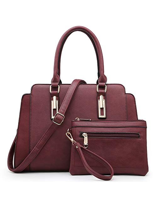 DASEIN Women's Satchel Handbag Shoulder Purse Top Handle Tote Work Bag With Shoulder Strap