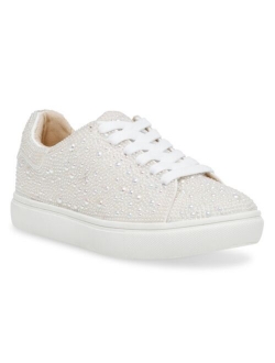 SB-Sidny Silver Rhinestone Glitter Platform Sneakers