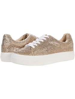 SB-Sidny Silver Rhinestone Glitter Platform Sneakers