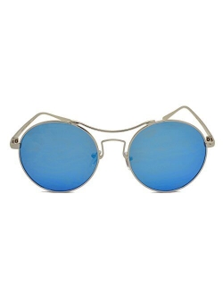 Small Round Metal Polarized Sunglasses for Women 100% UV 400 protection