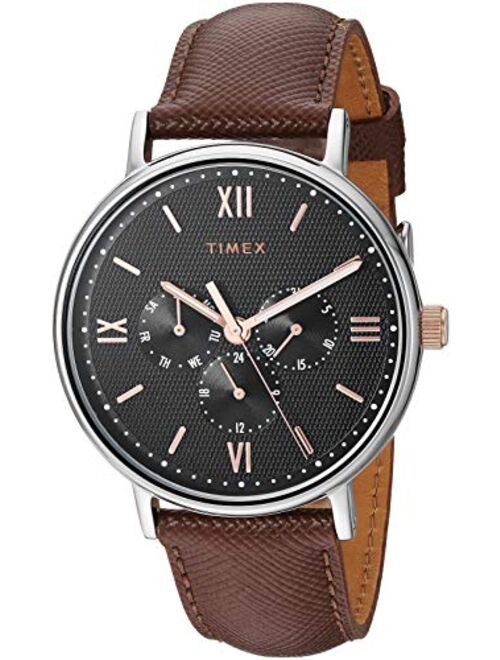 Timex Southview 41mm Multifunction Leather Strap Watch