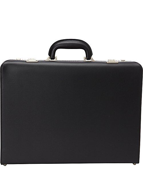 Heritage Travelware Vinyl Single Compartment 17.3” Laptop Case with Secure Combination Lock Briefcase, Black, One Size