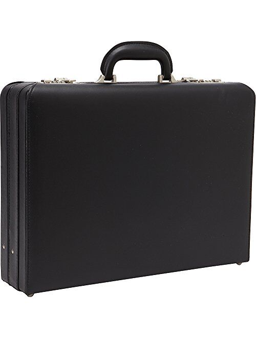 Heritage Travelware Vinyl Single Compartment 17.3” Laptop Case with Secure Combination Lock Briefcase, Black, One Size