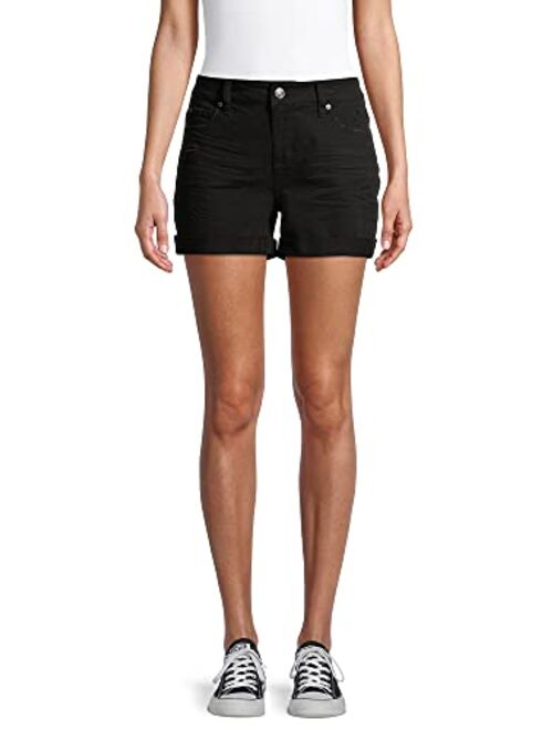 Time and Tru Women's Mid-Rise Denim Shorts