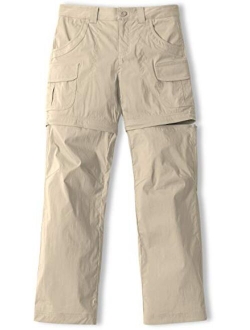 Girls' Hiking Cargo Pants, UPF 50  Quick Dry Convertible Zip Off Pants, Outdoor Camping Pants