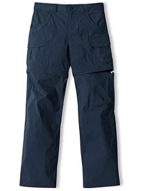 CQR Girls' Hiking Cargo Pants, UPF 50+ Quick Dry Convertible Zip Off Pants, Outdoor Camping Pants