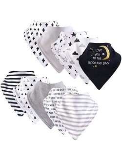 Baby Infant Boy Cotton Bandana Bibs 4pk, Airplane, One Size