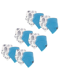 Baby Infant Boy Cotton Bandana Bibs 4pk, Airplane, One Size