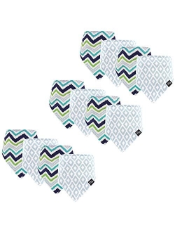 Baby Infant Boy Cotton Bandana Bibs 4pk, Airplane, One Size