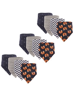 Baby Infant Boy Cotton Bandana Bibs 4pk, Airplane, One Size