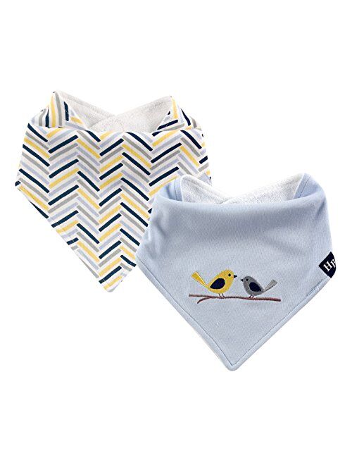 Hudson Baby Infant Boy Cotton Bandana Bibs 4pk, Airplane, One Size