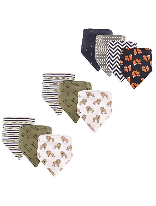 Hudson Baby Infant Boy Cotton Bandana Bibs 4pk, Airplane, One Size