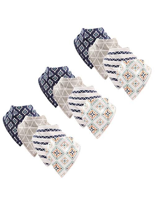 Hudson Baby Infant Boy Cotton Fleece Bandana Bibs 4pk, Bear, One Size