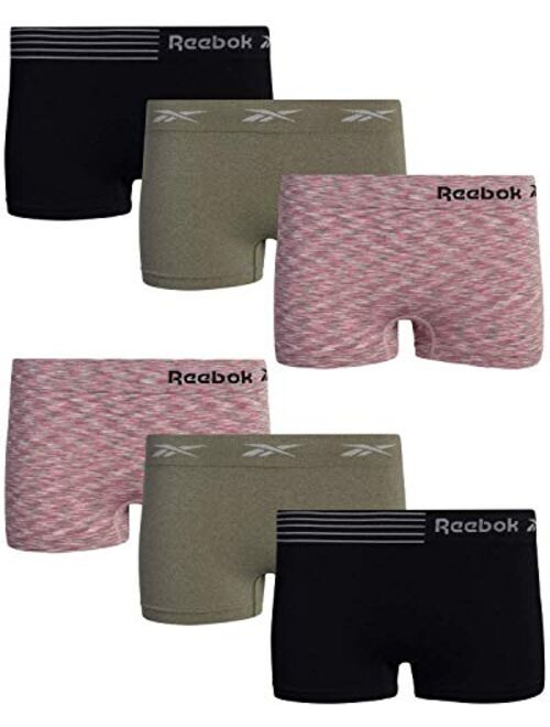 Reebok Women's Seamless Stretch Performance Boyshort Panties (6 Pack)