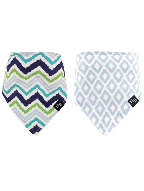 Hudson Infant Boy Cotton Bandana Bibs 2pk, Chevron, One Size