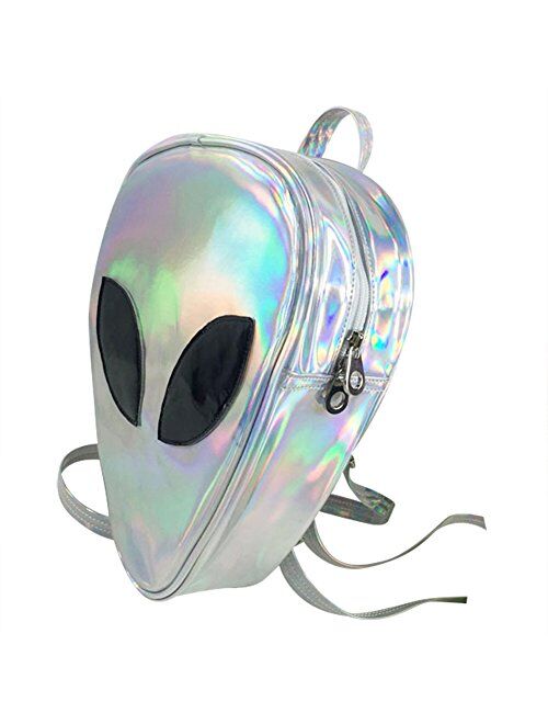 Aibearty Alien Backpack Holographic Triangle Rucksack Casual Bag